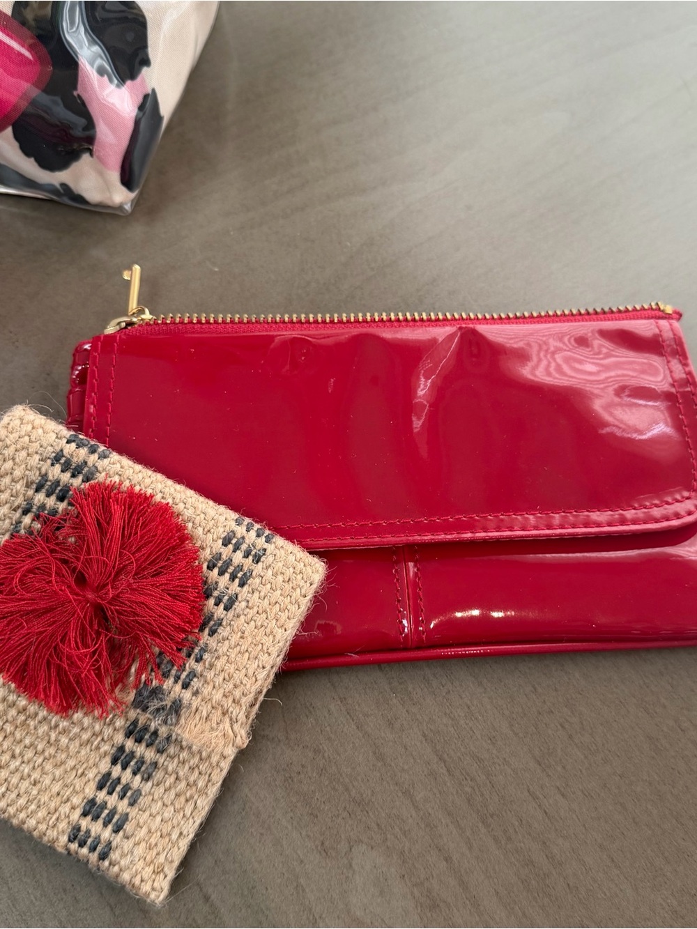 Happy RED/PINK 4FER Viral Tote +Juicy Strap+Vickys Secret Wallet + anthro pouch! - Picture 3 of 14